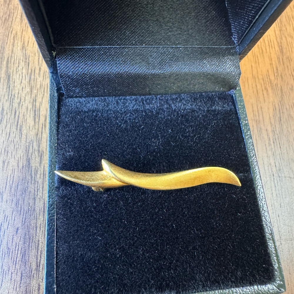 SOLID 18K GOLD ANGELA CUMMINGS VINTAGE 1984 SEAGULL PIN BROOCH - Picture 2 of 9